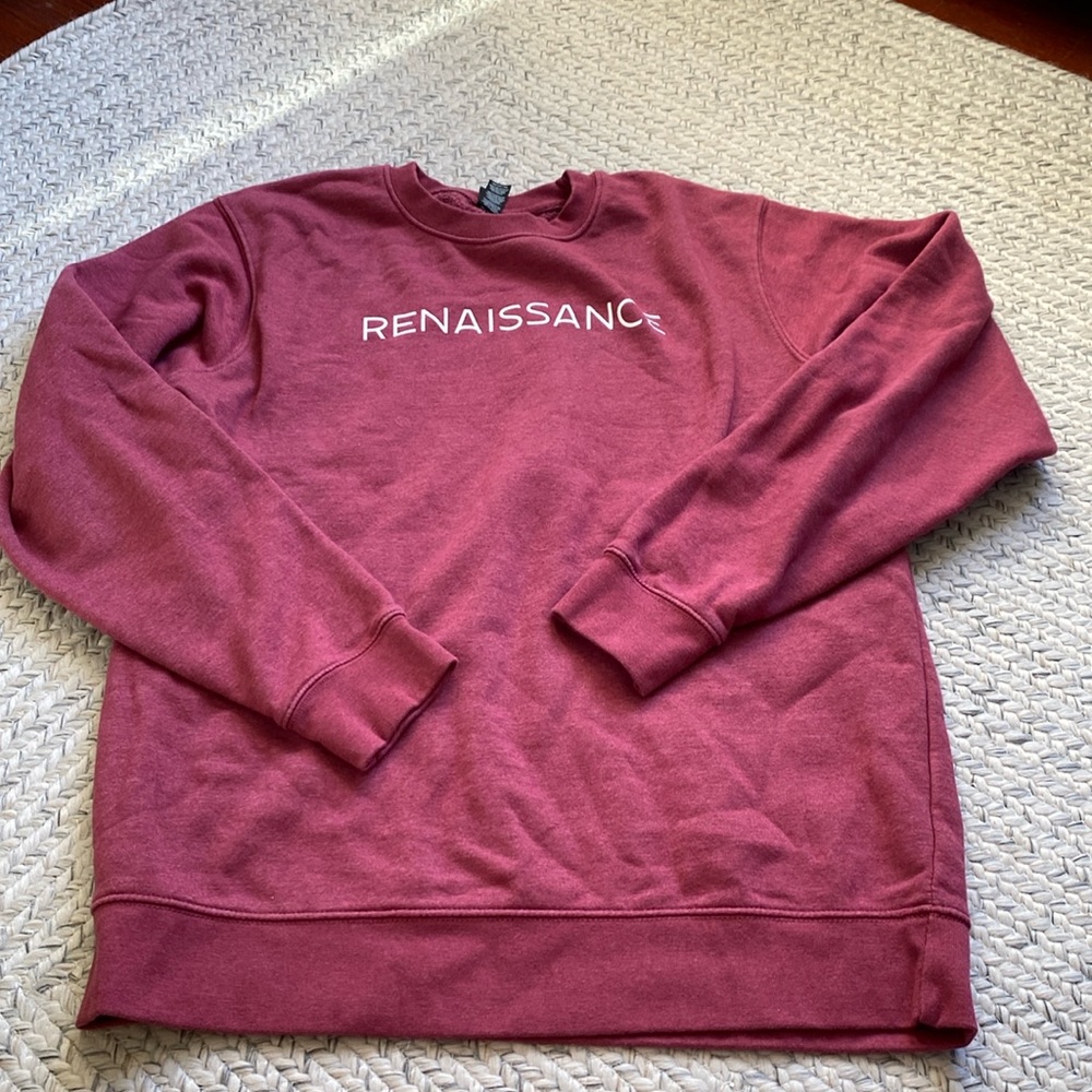 DISTRICT Purple long-sleeve crew-neck Sweatshirt oversized distressed athleisure